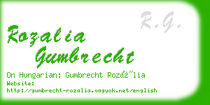 rozalia gumbrecht business card